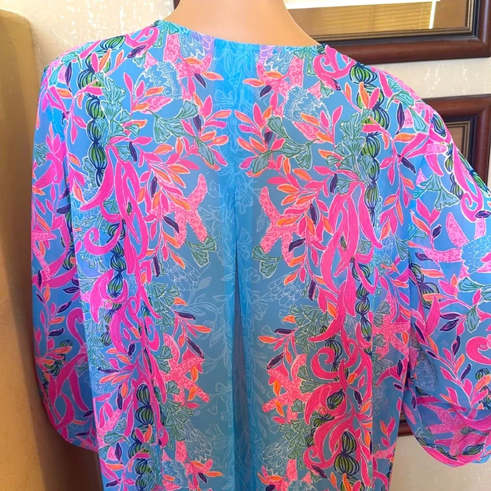 Lilly Pulitzer Frey Long sleeve Maxi Beach Muu Muu sz S M L - Picture 10 of 13